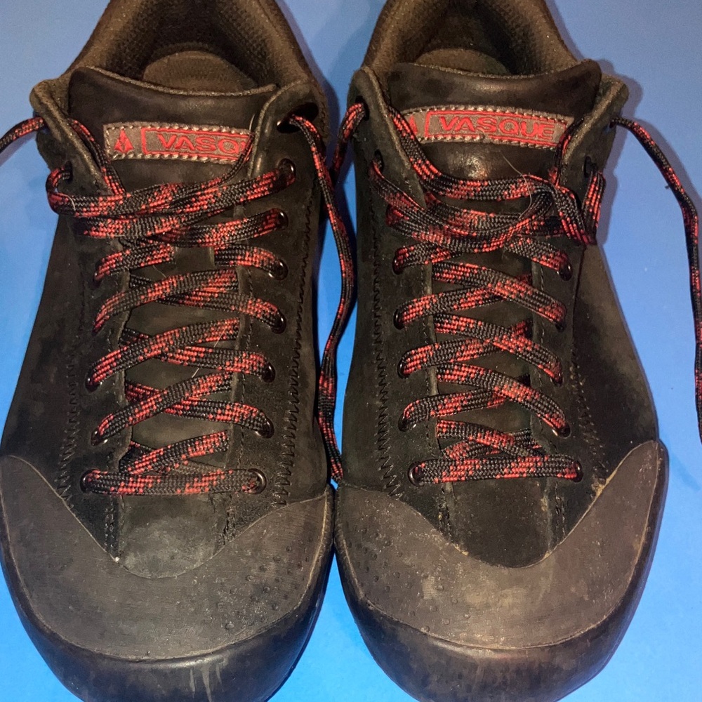 Vasque Men's Black Sneakers with Red Highlights